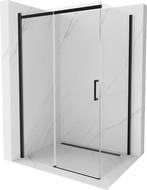Mexen Omega плъзгащ се душ кабина 130 x 100 см, прозрачна, черна - 825-130-100-70-00