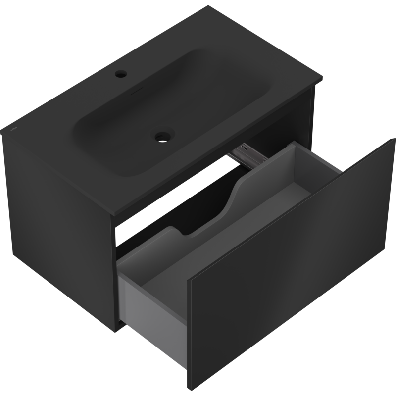 Mexen Orio баня шкаф 80 см с мивка Vela, 1 чекмедже, черна мат - 91A10-08047-1-BF71-W23M71