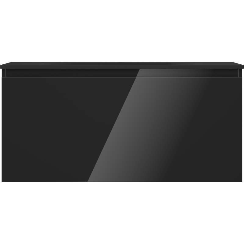 Mexen Orio шкаф за баня 100 см с мивка Vela, 1 чекмедже, черен гланц/черен мат - 91A10-10047-1-BF70-W23M71