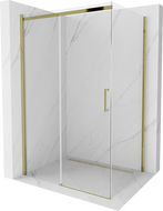 Mexen Omega плъзгаща се душ кабина 100 x 70 см, прозрачна, златна - 825-100-070-50-00