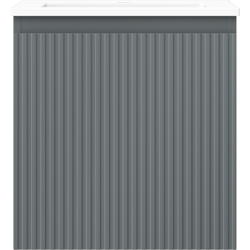 Mexen Rivel шкаф за баня 45 см с мивка Otis, 1 чекмедже, рифеловано, графит мат/бял мат - 91A20-04547-1-BF66-W18M01