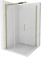 Mexen Omega разтегаема душ кабина 100 x 100 см, прозрачна, златна - 825-100-100-50-00