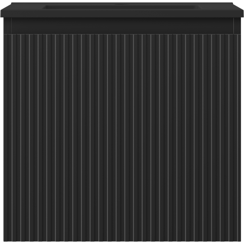 Mexen Rivel шкаф за баня 50 см с мивка Otis, 1 чекмедже, гофриран, черен мат