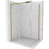 Mexen Omega плъзгаща се душ кабина 120 x 80 см, прозрачна, златна - 825-120-080-50-00