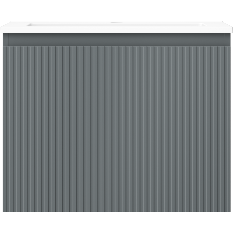 Mexen Rivel шкафче за баня 60 см с мивка Otis, 1 чекмедже, оребрено, графит