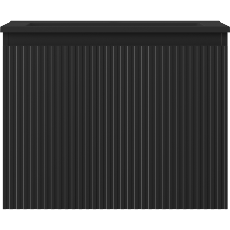 Mexen Rivel шкафче за баня 60 см с мивка Otis, 1 чекмедже, рифеловано, черен мат - 91A20-06047-1-BF71-W18M71