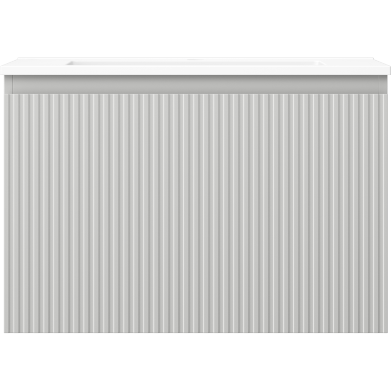 Mexen Rivel баня шкаф 70 см с мивка Otis, 1 чекмедже, гофриран, сив мат/бял мат - 91A20-07047-1-BF62-W18M01