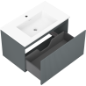 Mexen Rivel шкаф за баня 80 см с мивка Otis, 1 чекмедже, оребрен, графит мат/бяло мат - 91A20-08047-1-BF66-W18M01