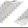 Mexen Omega душ кабина с плъзгаща врата 100 x 100 см, прозрачна, златна + подова основа Flat - 825-100-100-50-00-4010