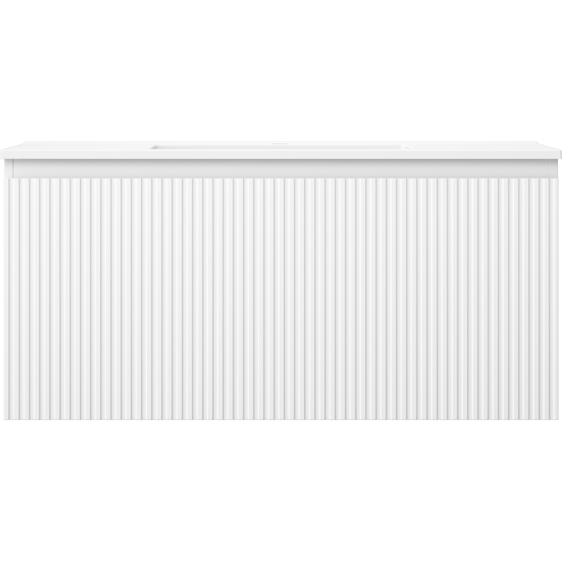 Mexen Rivel шкаф за баня 100 см с мивка Otis, 1 чекмедже, релефен, бял мат - 91A20-10047-1-BF01-W18M01