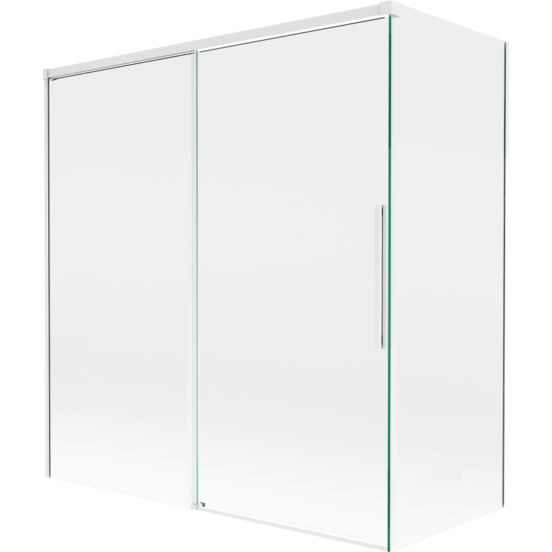 Mexen Rox параван за вана с 2 крила, плъзгащ се 150 + 70 x 150 см, прозрачен, бял - 8C9-150-070-20-00
