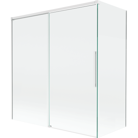 Mexen Rox параван за вана с 2 крила, плъзгащ се 150 + 70 x 150 см, прозрачен, бял - 8C9-150-070-20-00