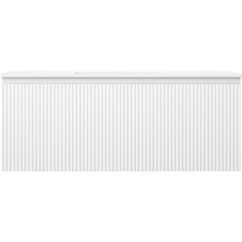 Mexen Rivel шкаф за баня 120 см с мивка Otis, 1 чекмедже, оребрена, бяла мат - 91A20-12047-1-BF01-W18M01