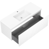 Шкаф за баня Mexen Rivel 120 см с мивка Otis, 1 чекмедже, рифлена, бял мат - 91A20-12047-1-BF01-W18M01