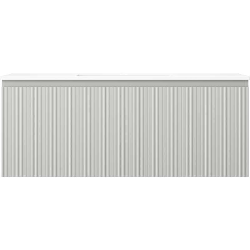 Mexen Rivel шкаф за баня 120 см с мивка Otis, 1 чекмедже, фрезован, сив мат/бял мат - 91A20-12047-1-BF62-W18M01