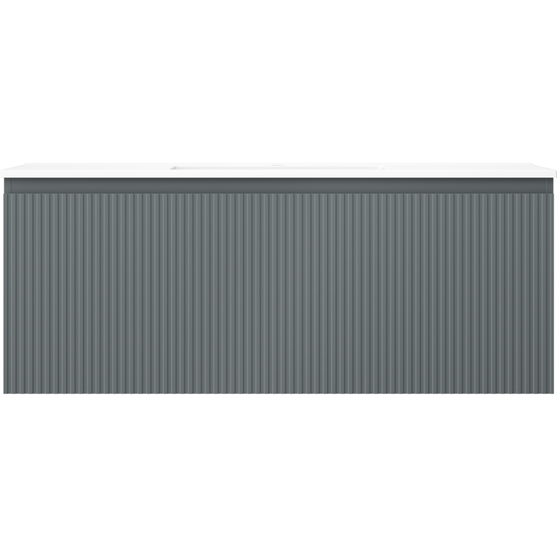 Mexen Rivel шкаф за баня 120 см с мивка Otis, 1 чекмедже, набразден, графит