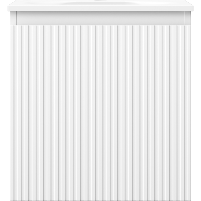 Mexen Rivel баня шкаф 45 см с мивка Vela, 1 чекмедже, релефен, бял мат - 91A20-04547-1-BF01-W23M01