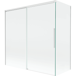 Mexen Rox двукрилен плъзгащ екран за вана 160 + 75 x 150 см, прозрачен, бял - 8C9-160-075-20-00