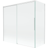 Mexen Rox двукрилен плъзгащ екран за вана 160 + 75 x 150 см, прозрачен, бял - 8C9-160-075-20-00