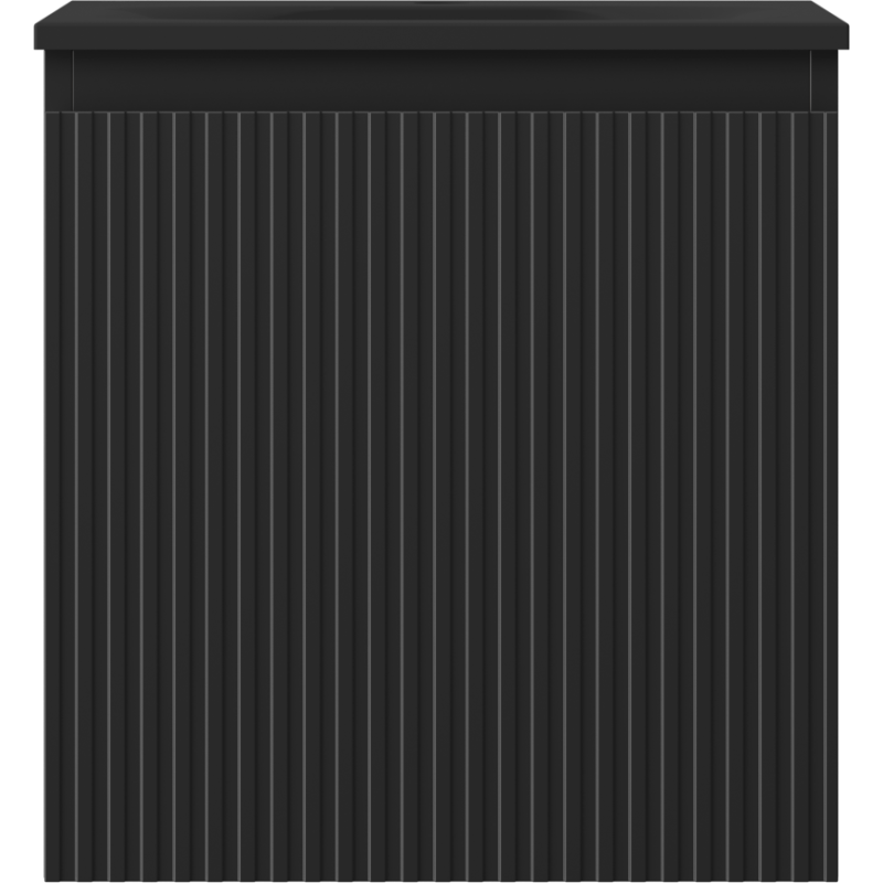 Mexen Rivel шкаф за баня 45 см с мивка Vela, 1 чекмедже, набразден, черен мат