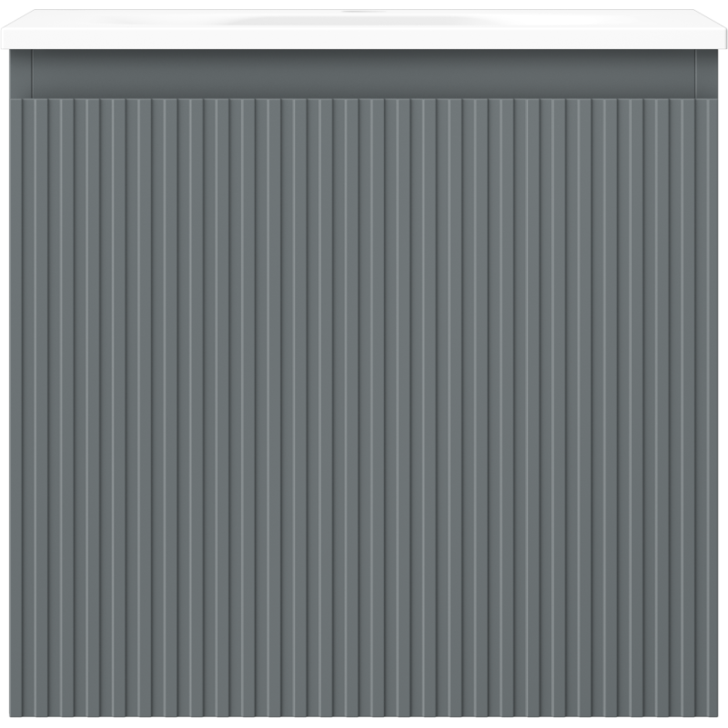 Mexen Rivel баня шкаф 50 см с мивка Vela, 1 чекмедже, рифлена, мат графит/мат бял - 91A20-05047-1-BF66-W23M01