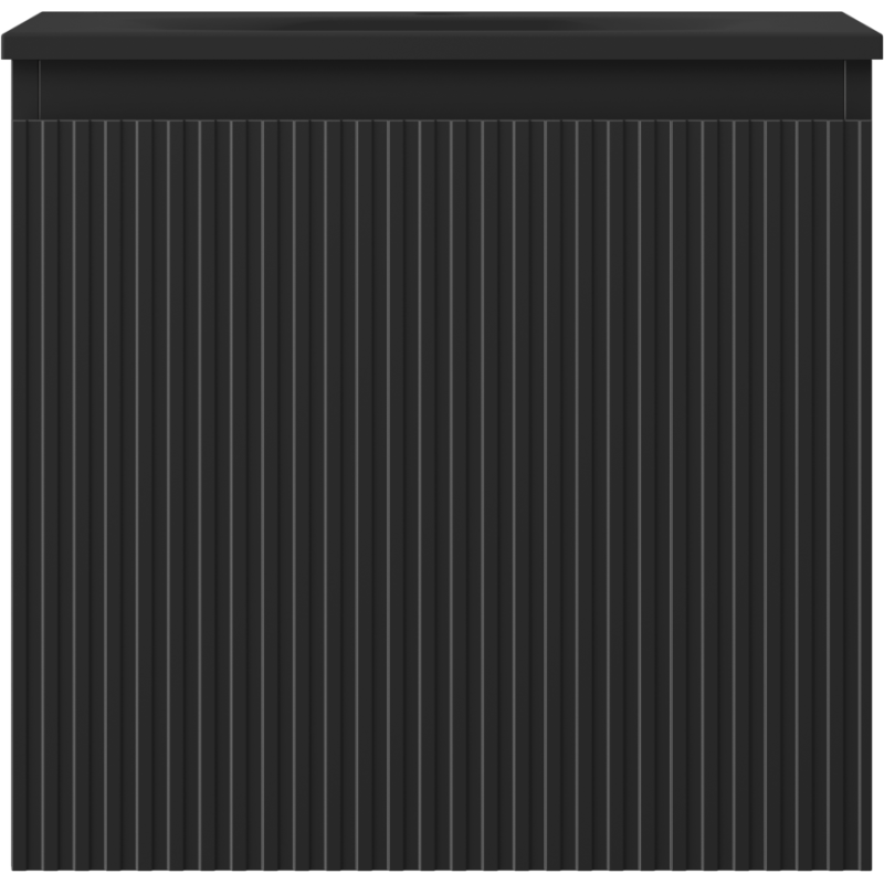 Mexen Rivel шкаф за баня 50 см с мивка Vela, 1 чекмедже, гофриран, черен мат - 91A20-05047-1-BF71-W23M71