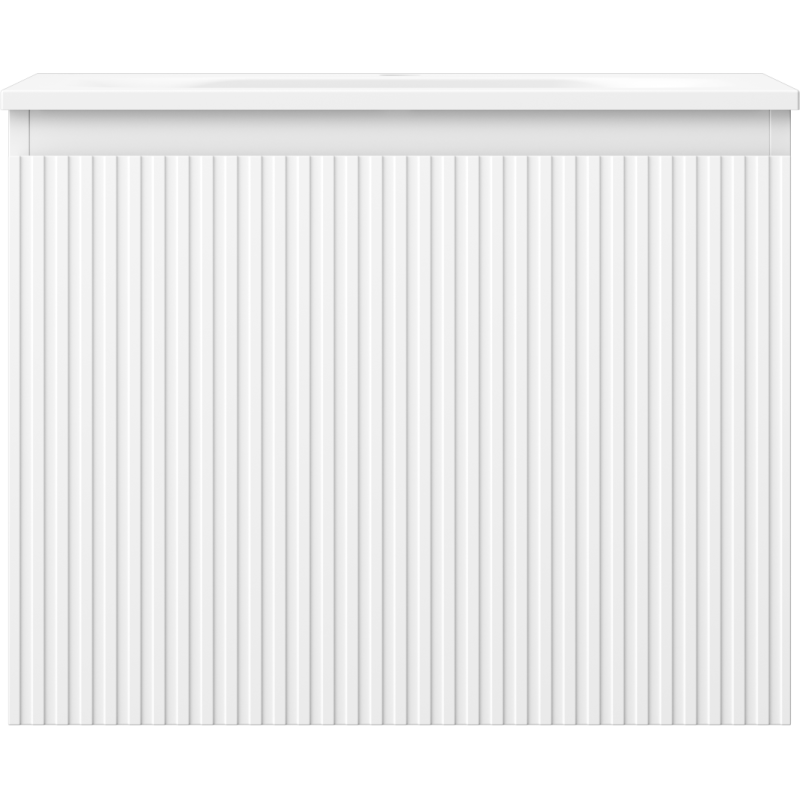 Mexen Rivel баня шкаф 60 см с мивка Vela, 1 чекмедже, рифелован, бял мат - 91A20-06047-1-BF01-W23M01