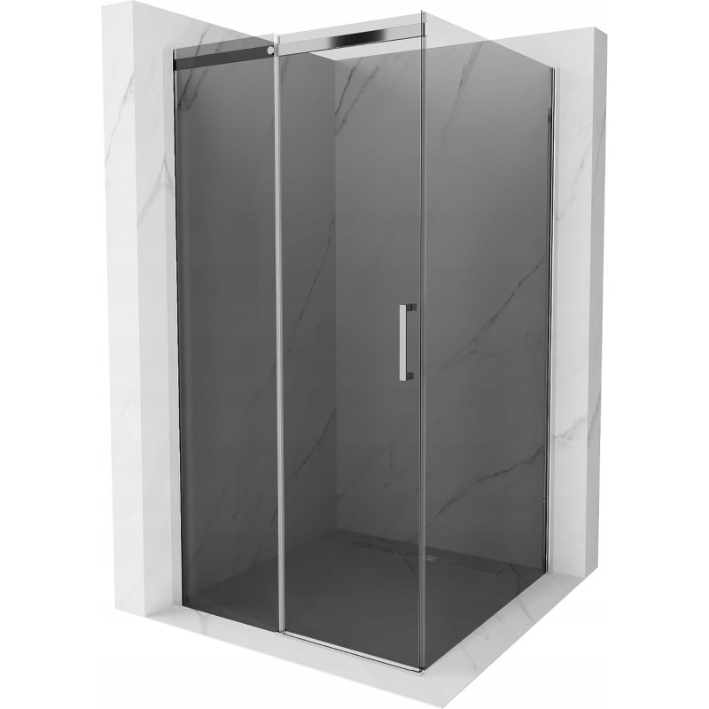 Mexen Omega плъзгаща се душ кабина 100 x 100 см, графит, хром - 825-100-100-01-40