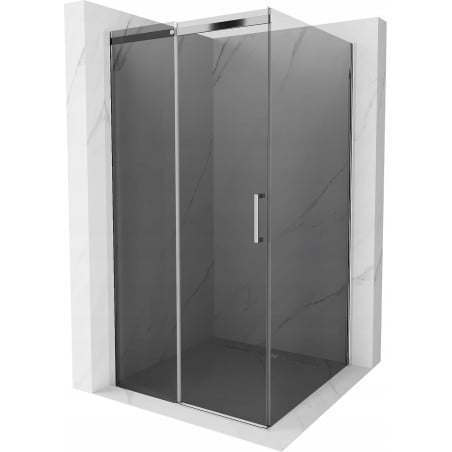 Mexen Omega плъзгаща се душ кабина 100 x 100 см, графит, хром - 825-100-100-01-40