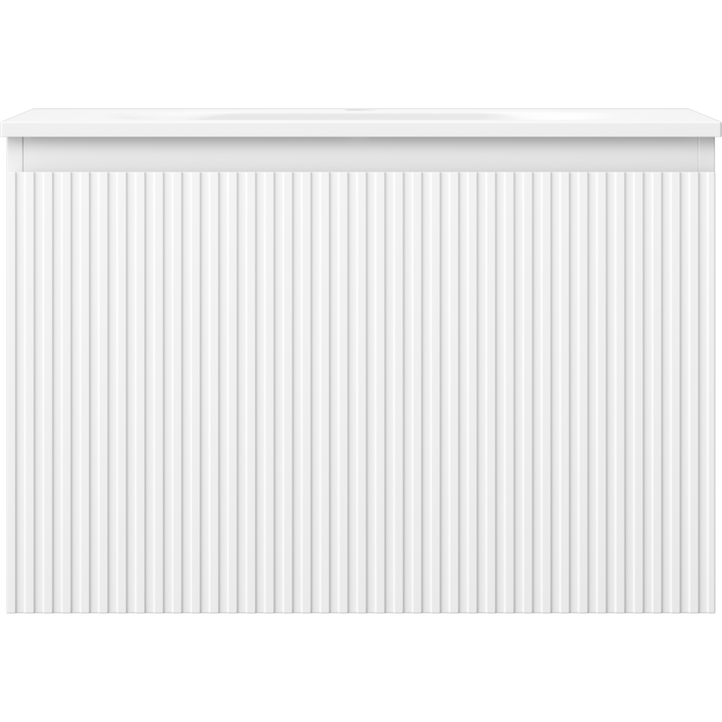 Mexen Rivel шкаф за баня 70 см с мивка Vela, 1 чекмедже, оребрена, бял мат - 91A20-07047-1-BF01-W23M01