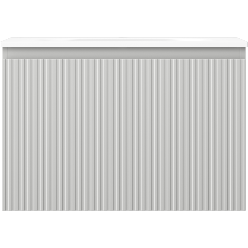 Mexen Rivel мебел за баня 70 см с мивка Vela, 1 чекмедже, релефна, сив мат/бял мат - 91A20-07047-1-BF62-W23M01