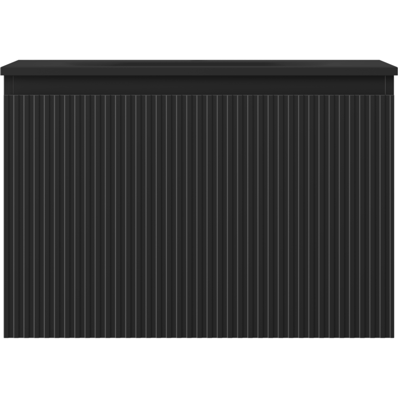 Mexen Rivel шкаф за баня 70 см с мивка Vela, 1 чекмедже, оребрен , черен мат - 91A20-07047-1-BF71-W23M71