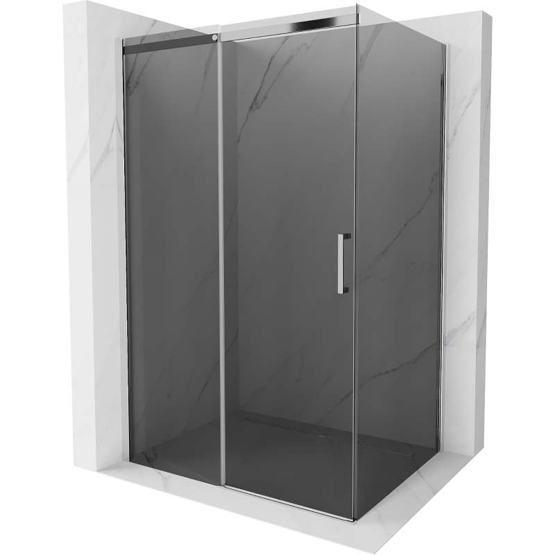 Mexen Omega плъзгаща се душ кабина 120 x 90 см, графит, хром - 825-120-090-01-40