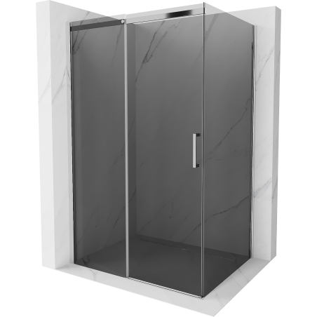 Mexen Omega плъзгаща се душ кабина 120 x 90 см, графит, хром - 825-120-090-01-40