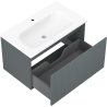Mexen Rivel шкаф за баня 80 см с мивка Vela, 1 чекмедже, релефен, графит мат/бял мат - 91A20-08047-1-BF66-W23M01