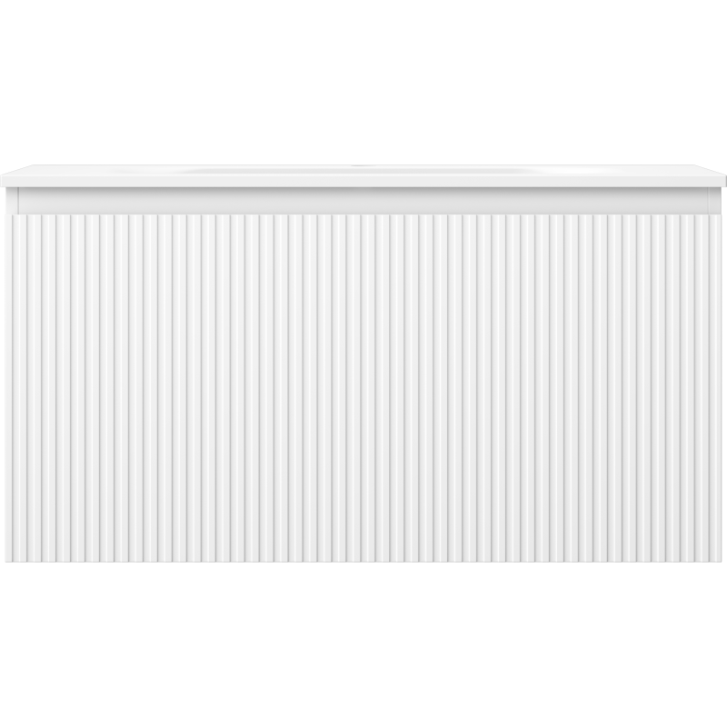 Mexen Rivel баня шкаф 90 см с мивка Vela, 1 чекмедже, набразден, бял мат - 91A20-09047-1-BF01-W23M01