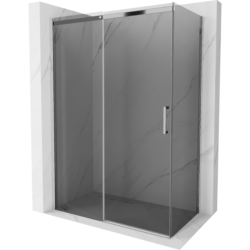 Mexen Omega душ кабина, плъзгаща се 150 x 80 см, графит, хром - 825-150-080-01-40