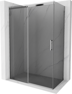Mexen Omega плъзгаща се душ кабина 150 x 80 см, графит, хром - 825-150-080-01-40