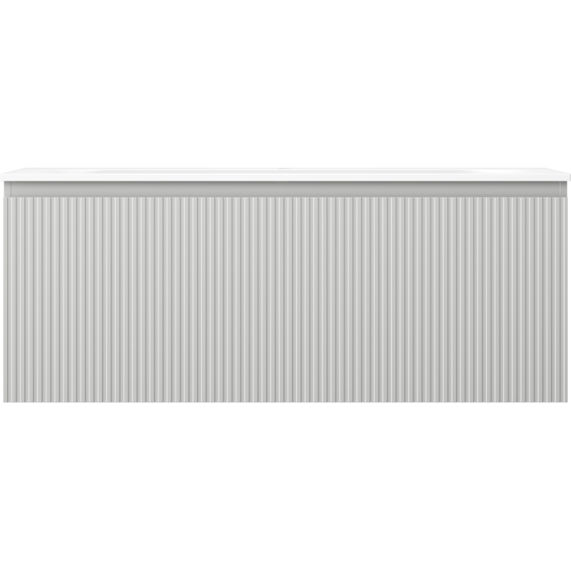 Mexen Rivel баня шкаф 120 см с мивка Vela, 1 чекмедже, набразден , сив мат/бял мат - 91A20-12047-1-BF62-W23M01