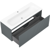 Mexen Rivel шкафче за баня 120 см с мивка Vela, 1 чекмедже, рифеловано, графит