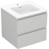 Mexen Orio шкаф за баня 50 см с мивка Otis, 2 чекмеджета, сив мат/бял мат - 91A10-05047-2-BFF62-W18M01