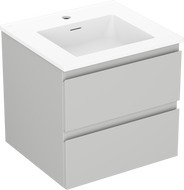 Mexen Orio шкаф за баня 50 см с мивка Otis, 2 чекмеджета, сив мат/бял мат - 91A10-05047-2-BFF62-W18M01
