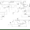 Мексен Орио шкаф за баня 50 см с мивка Отис, 2 чекмеджета, черна мат - 91A10-05047-2-BFF71-W18M71