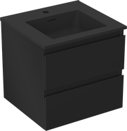 Mexen Orio шкафче за баня 50 см с мивка Otis, 2 чекмеджета, черно матово