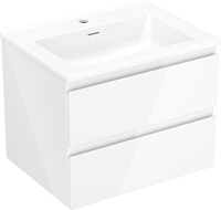 Mexen Orio баня шкаф 60 см с мивка Otis, 2 чекмеджета, бял гланц - 91A10-06047-2-BFF00-W18M00