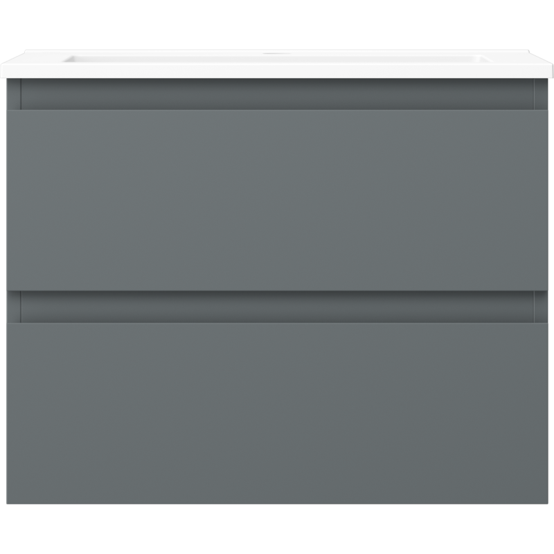 Mexen Orio шкаф за баня 60 см с мивка Otis, 2 чекмеджета, графит мат/бял мат