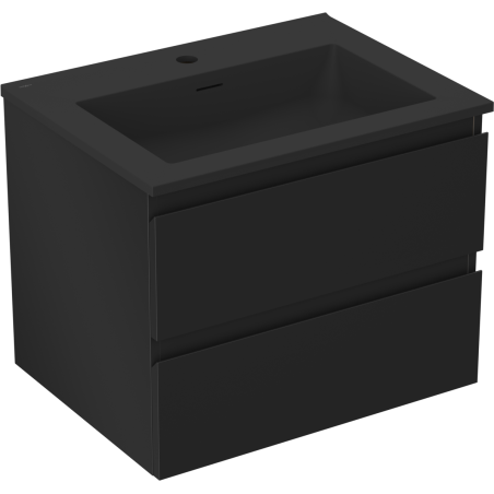 Mexen Orio баня шкаф 60 см с мивка Otis, 2 чекмеджета, черен мат - 91A10-06047-2-BFF71-W18M71