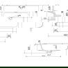 Шкафче за баня Mexen Orio 60 см с мивка Otis, 2 чекмеджета, черен мат - 91A10-06047-2-BFF71-W18M71