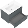 Mexen Orio шкаф за баня 70 см с мивка Otis, 2 чекмеджета, графит мат/бял мат