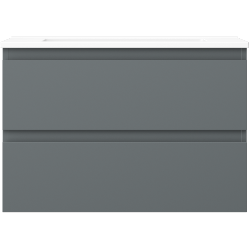 Mexen Orio шкаф за баня 70 см с мивка Otis, 2 чекмеджета, графит мат/бял мат
